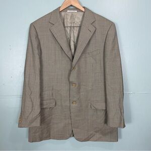 Ermenegildo Zegna Trofeo Blazer Sports Jacket Men’s Size US 44 Houndstooth Wool